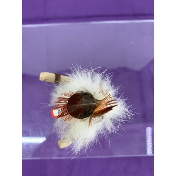 Kachina 4.5” Doll Native American Navajo Badger Dancing Wooden Feathered with Le - Picture 5 of 8